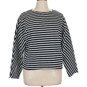 NWOT Truth by Republic Classic Black and White Striped Long Sleeve Top